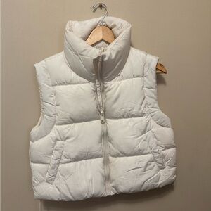 Women's White Puffer Vest